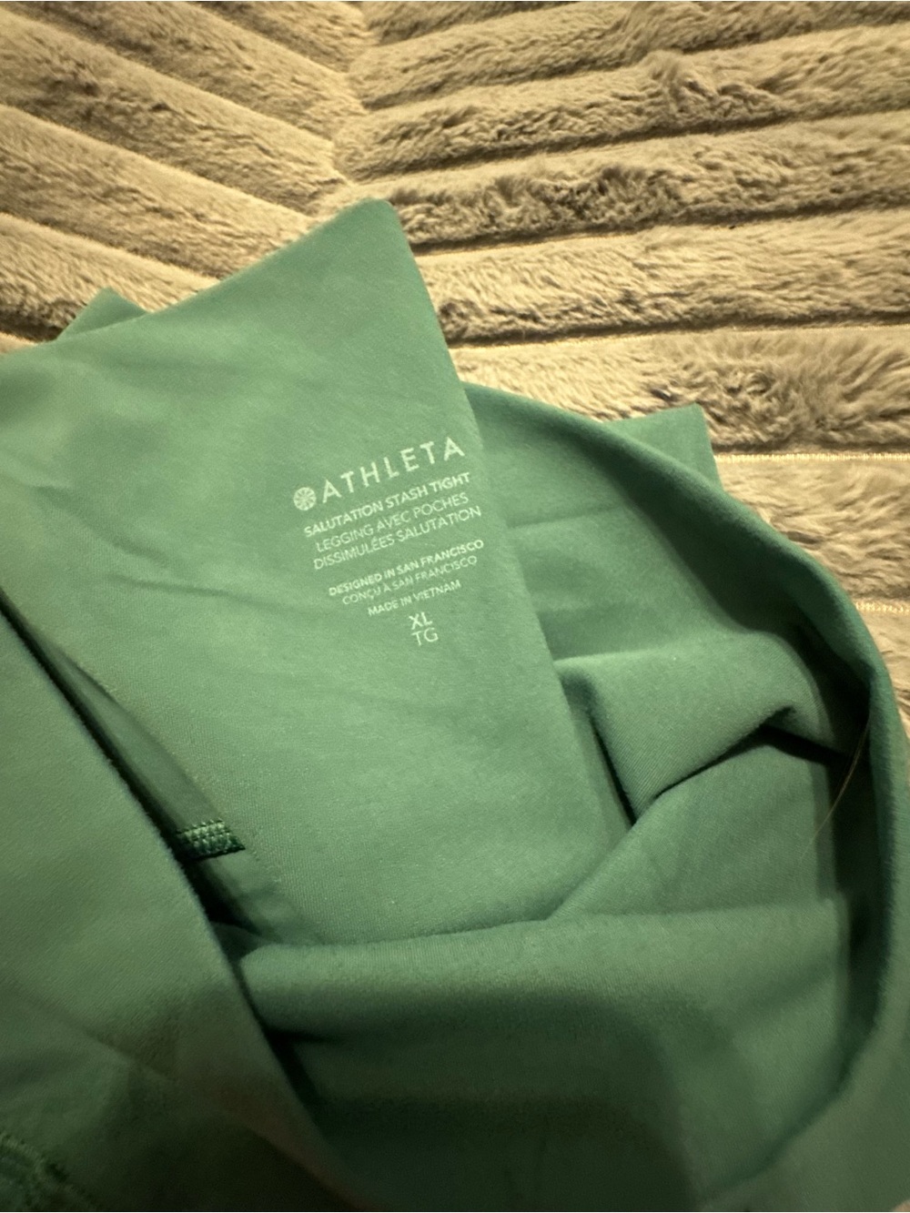 Athleta Teal Stash Tight Leggings